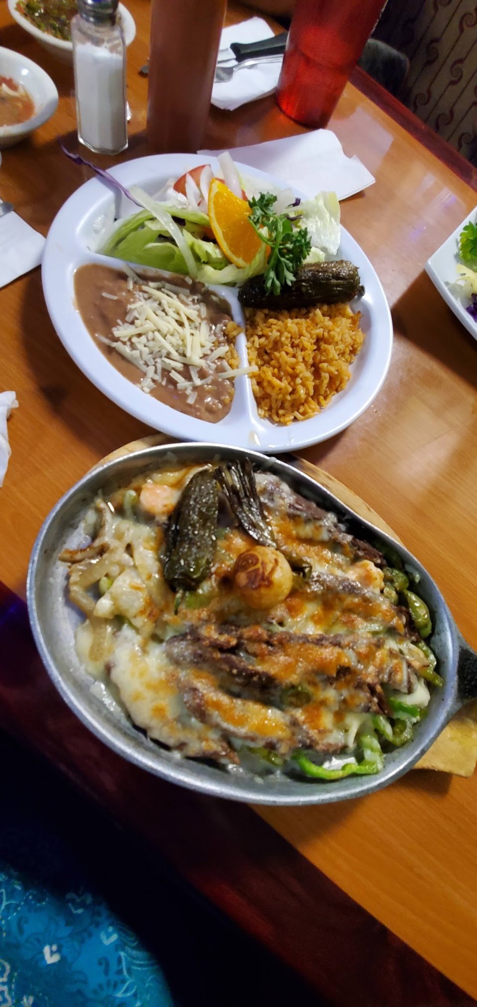 Camaron and Stake Grated Cheese
